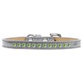 Mirage Pet Products Lime Green Crystal Puppy Ice Cream CollarSilver Size 10 612-08 SV-10
